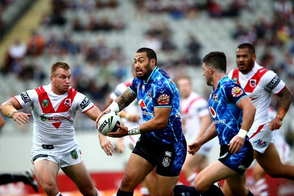 The Warriors vs the Dragons at Eden Park in Auckland. Picture: GETTY IMAGES
