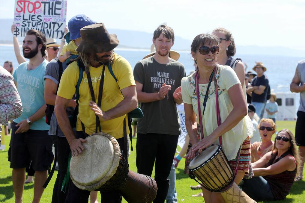 Marchers make their way to Flagstaff Hill. Picture: ROBERT PEET
