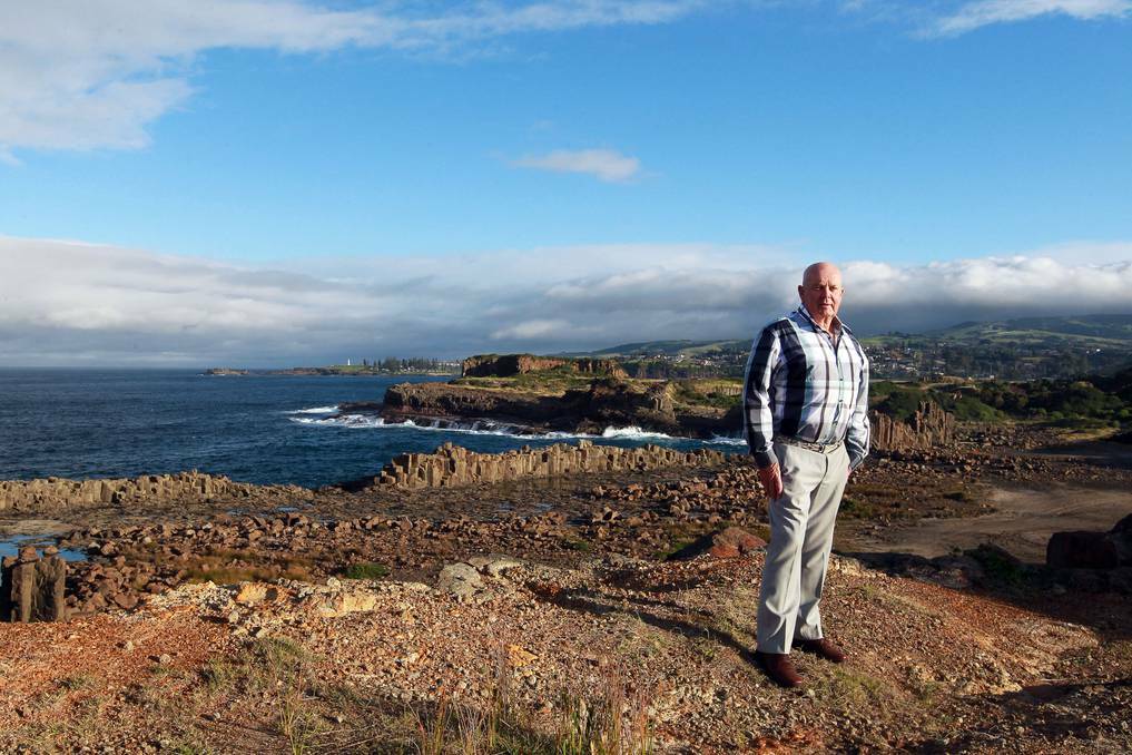 Kiama councillor Warren Steel overlooking Bombo quarry on the newly named Thunda Track. Picture: SYLVIA LIBER