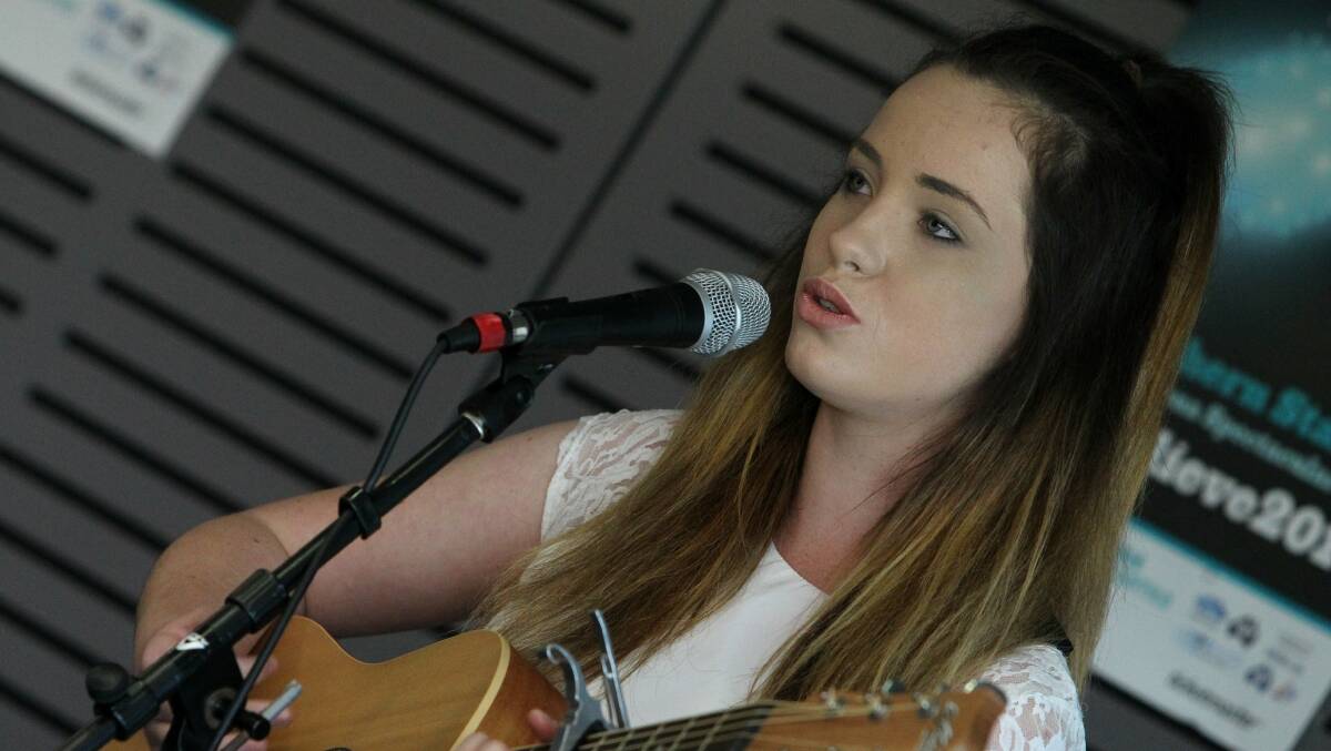 Year 10 student Erin Hand performing in the Southern Stars launch. Picture: GREG TOTMAN