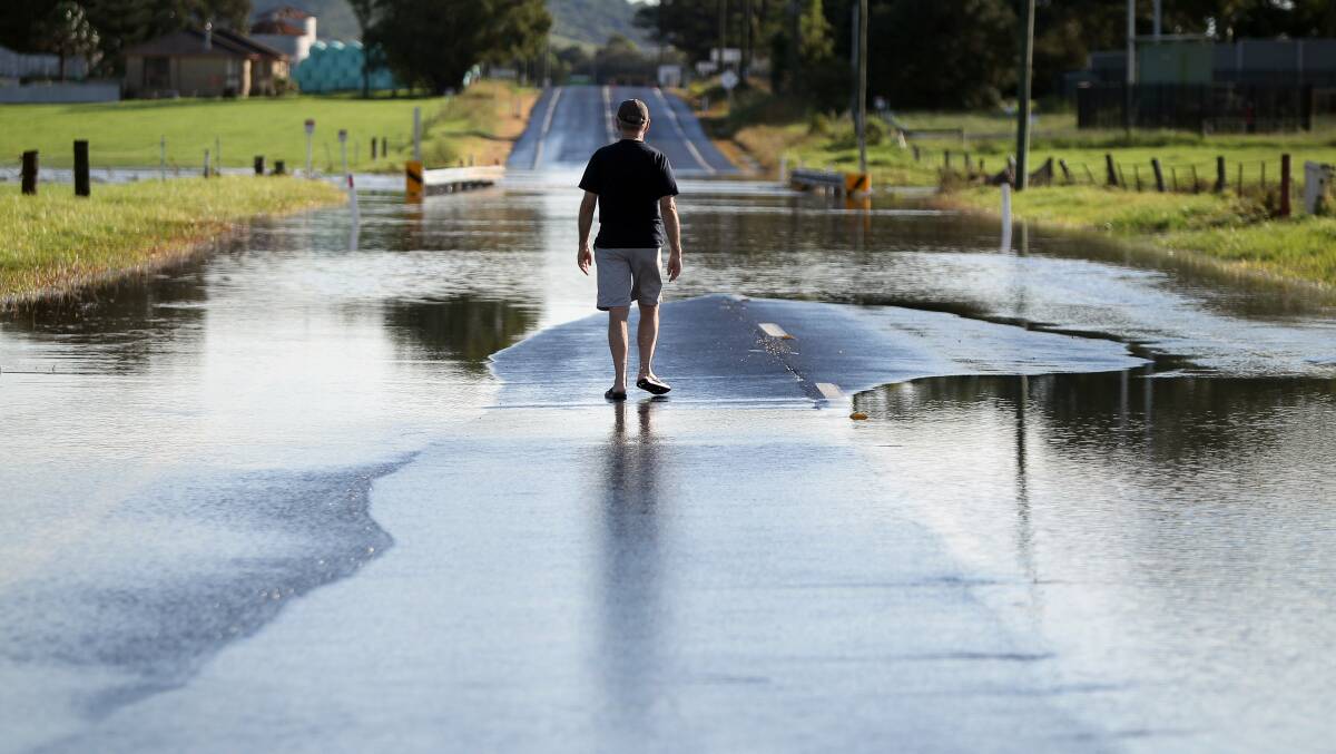 The rains caused the Illawarra Highway to be closed to to flooding. Picture: SYLVIA LIBER