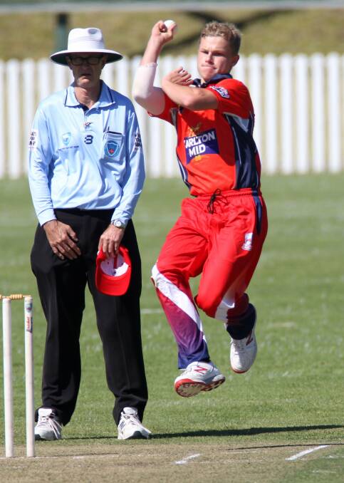 Talent: Promising medium-pacer Jarrod Colliss in Illawarra’s T20 clash against Eastern Suburbs last season. Illawarra are away to St George in the opening round of the Kingsgrove Sports Twenty20 competition.
