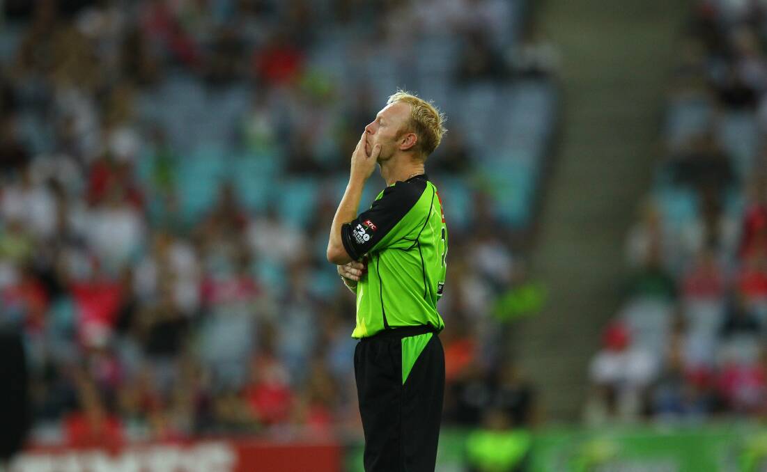 Scott Coyte drops a catch for Sydney Thunder during their losing streak.
