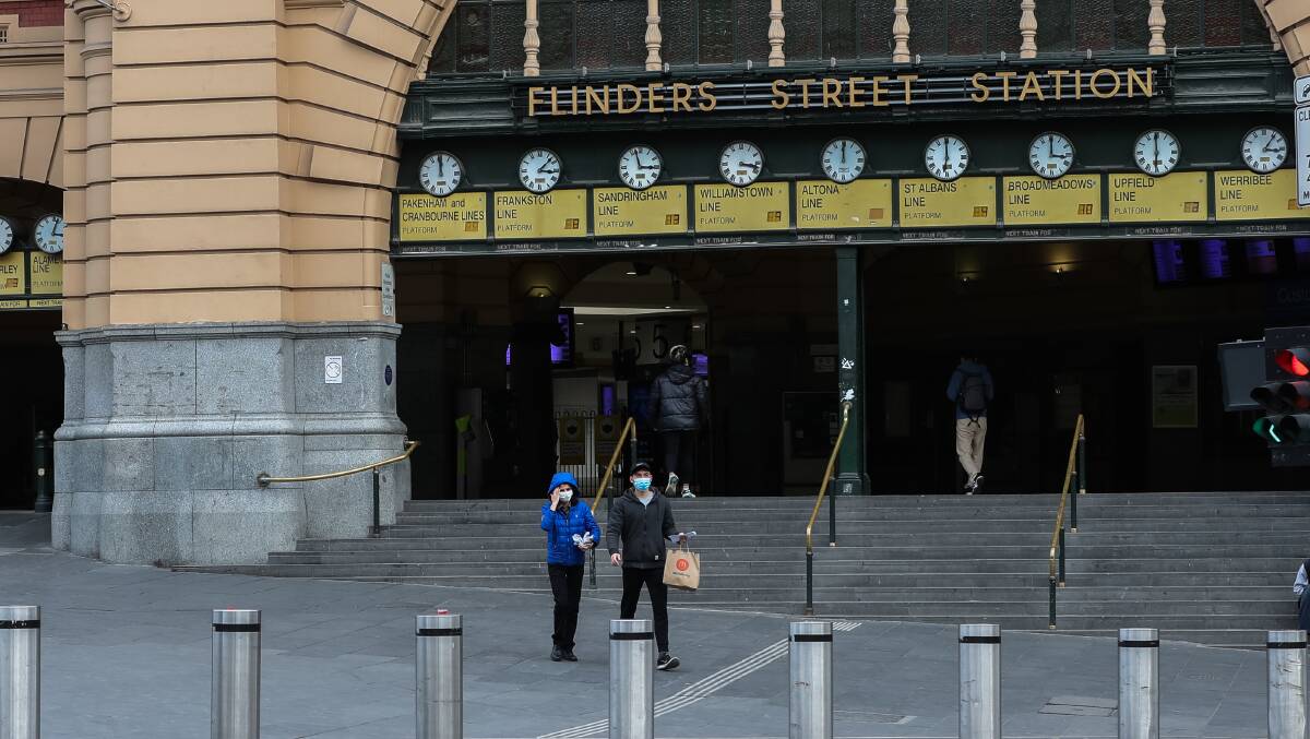 A fourth Covid lockdown has emptied Melbourne's usually busy streets. Picture: Getty Images