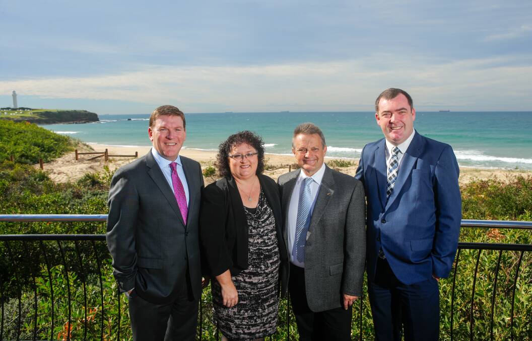 Viewing point: Gavin Smith, Tania Brown, Cr Leigh Colacino and Mark Sleigh at a great vantage point ti watch Radiance of Seas sail in at City Beach. 

