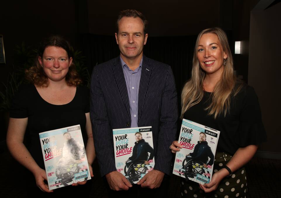 Nationally significant conference: Amy Johnson, Matthew Martin and April Garretty are involved in the Your Voice Your Choice conference. Pic: Greg Ellis. 