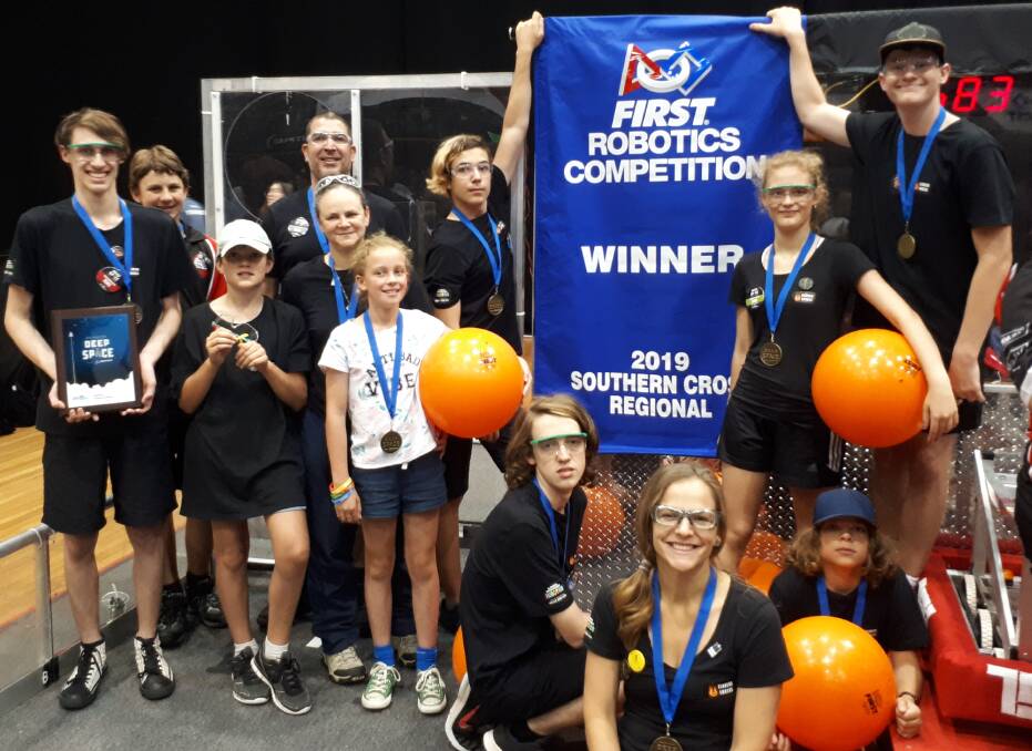 USA bound:Members of the team heading to Houston after winning the FIRST Robotics Competition Southern Cross Regional event.


