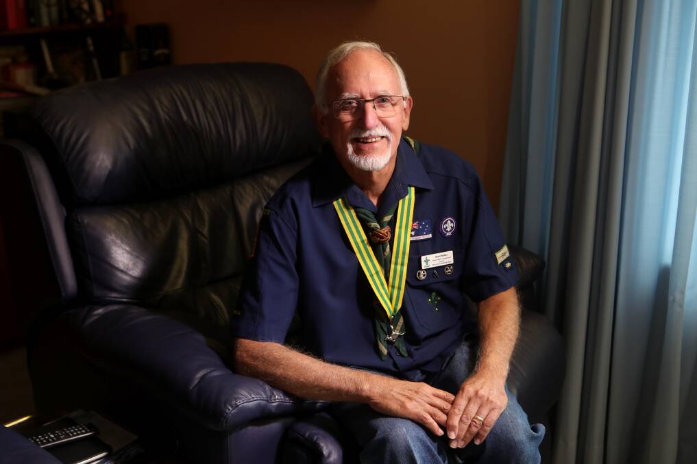 Always prepared for youth: David John Reiken who is being awarded an OAM after 34 years service to the Scouts. Picture: Sylvia Liber.
