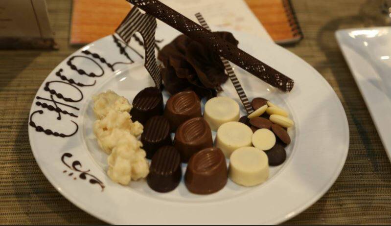 Sweet tooth: A chocolate platter made by TAFE students at Destiny's Restaurant in Bomaderry. Picture: Greg Ellis.
