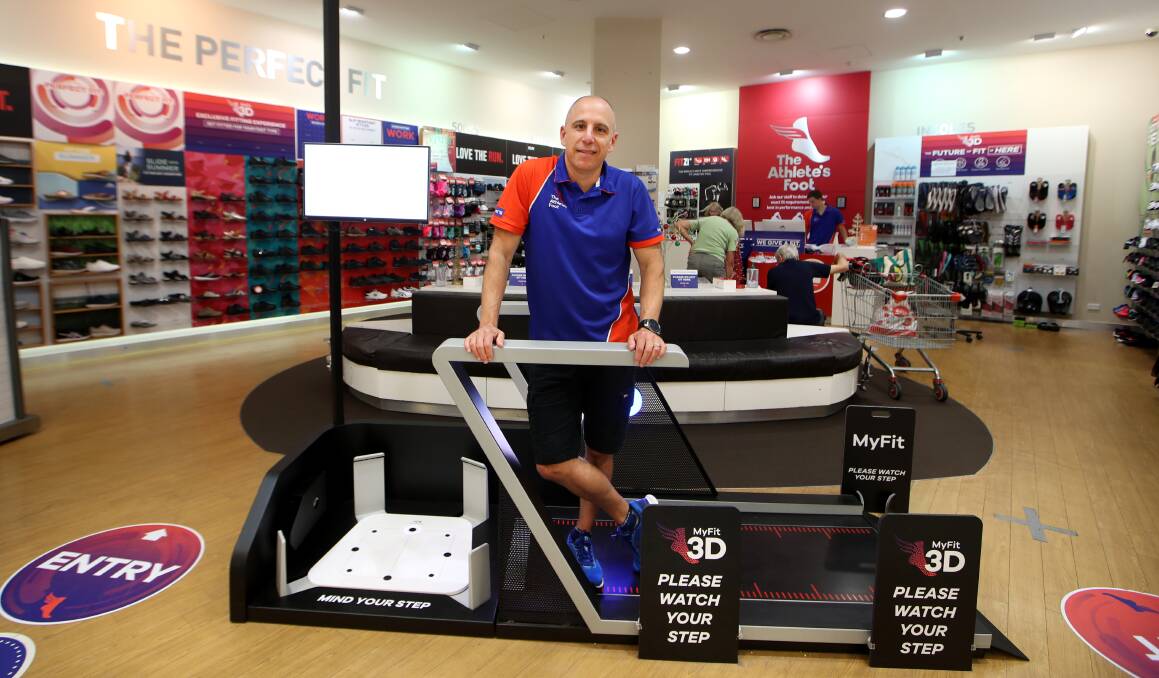 Above and beyond: Leo Tortorici, of Athletes Foot Shellharbour, has done some extraordinary things to service clients in 2020. Pictures: Sylvia Liber.