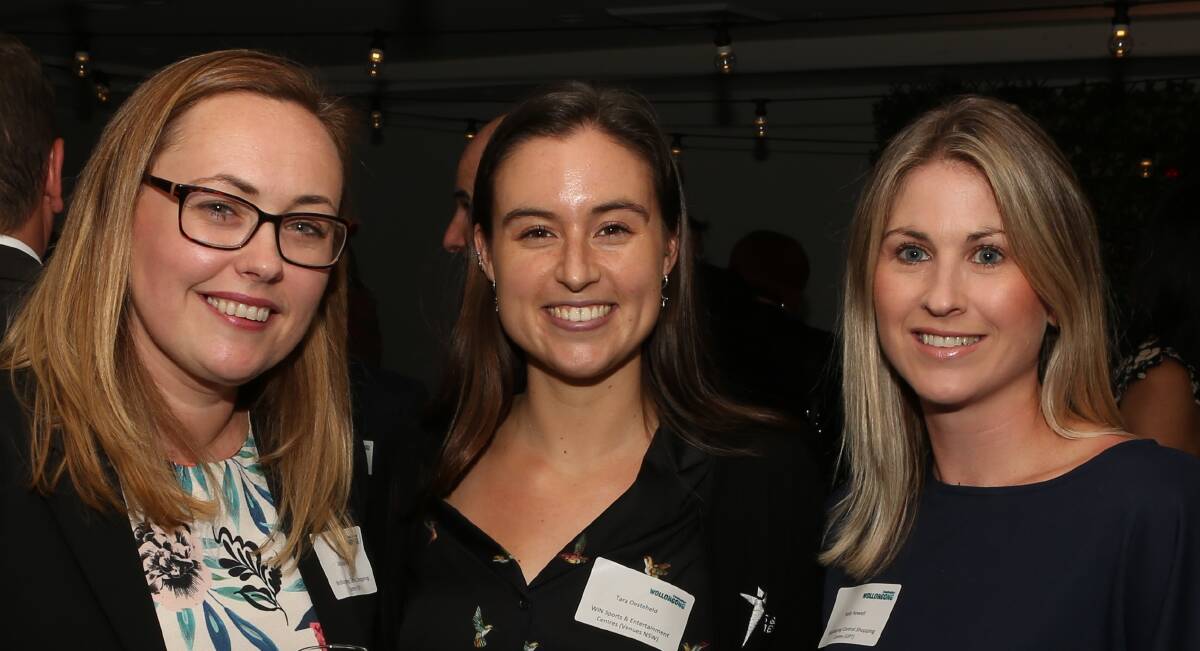 New centre manager: Michelle Palmer, Tara Oesternheld and Holly Howell at Destination Wollongong's December function. Picture: Greg Ellis.


