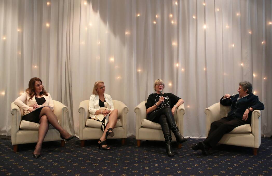 IWIB Panel: IWIB August panelt members Diana Foye, Susan Wallis and Nicki Bowman with moderator Ruth Medd. Picture: Greg Ellis. 