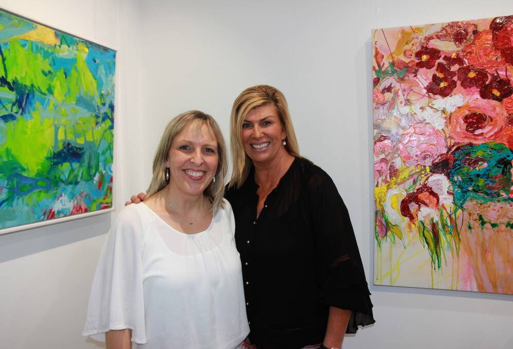 Art escape: Fern Street Gallery founders and established artists Gitte Backhausen and Kerry Bruce in the main gallery. Picture: Greg Martin Vale.

