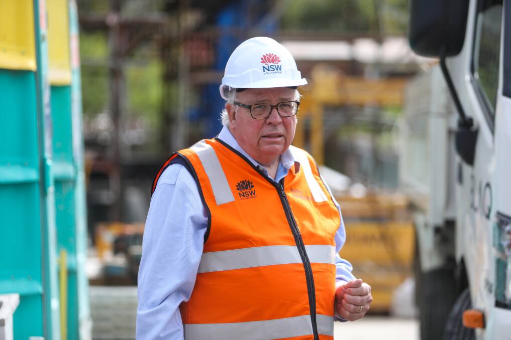Industry under the microscope: Building Commissioner David Chandler inspecting residential apartment construction sites in Wollongong on Monday with inspectors from NSW Fair Trading. Picture: Adam McLean.