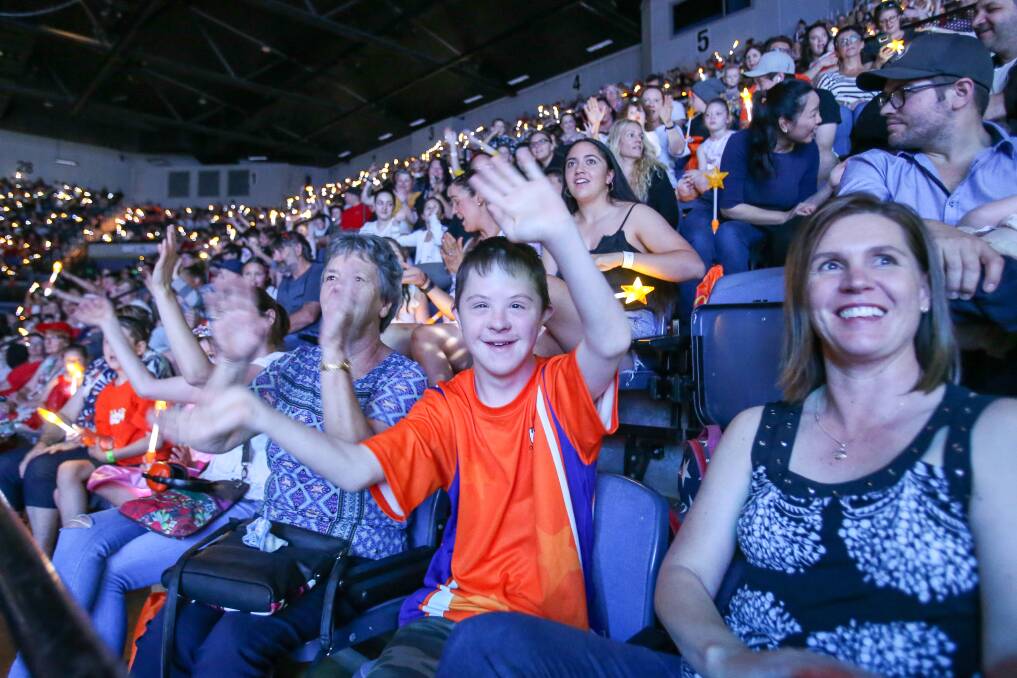 Children's Day of the Year: Ryan Ransley ​enjoying the show at WIN Entertainment Centre.Pictures: Adam McLean.


