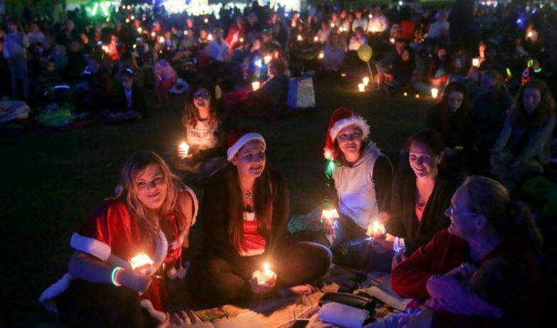 Figtree Community Christmas Carols won't be held outdoors like this in 2020 but people can still participate at home.
