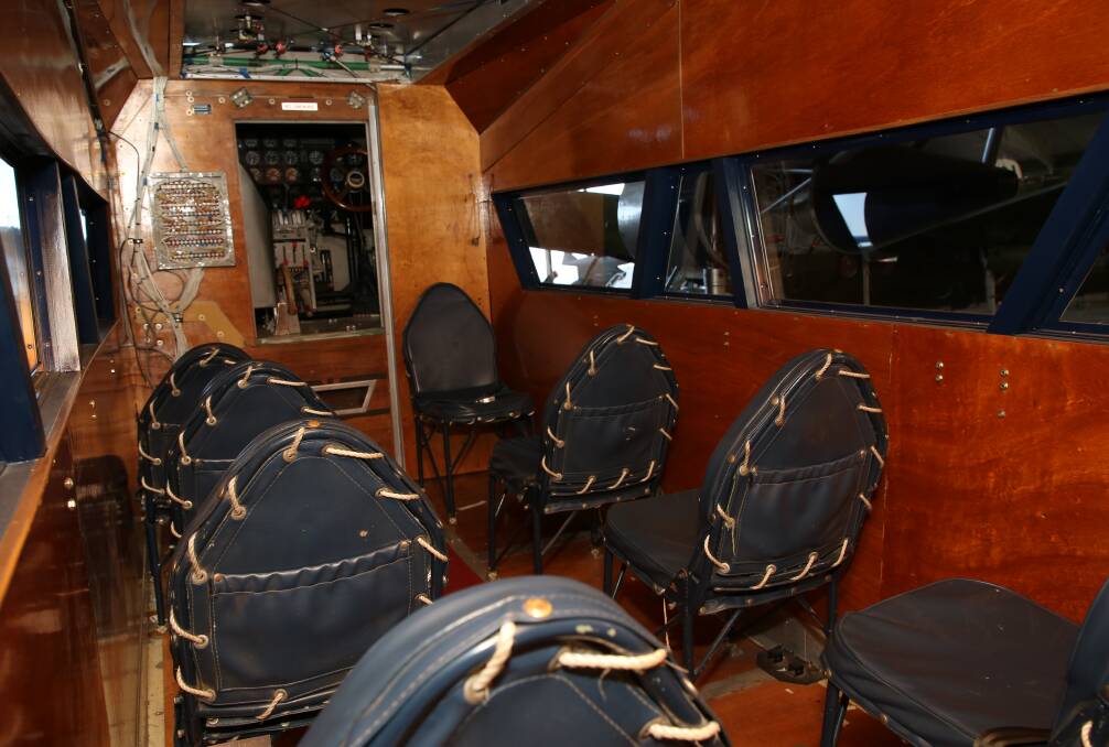 Inside the "Old Bus". Picture: Greg Ellis.
