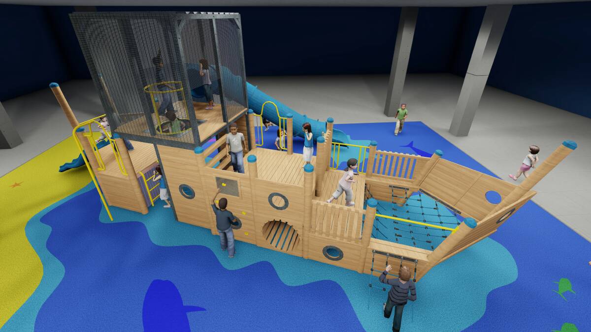 Artists impression of the new all inclusive playground at Stockland Shellharbour opening near Target in November
