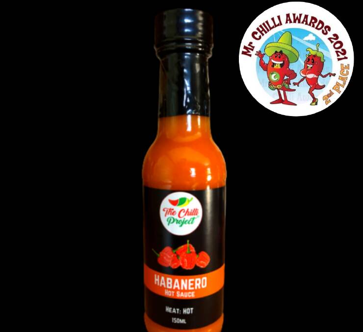 Hot stuff: The national Mr Chilli Award winning Habanero Hot Sauce made by Michelle Walsh at Helensburgh business The Chilli Project.