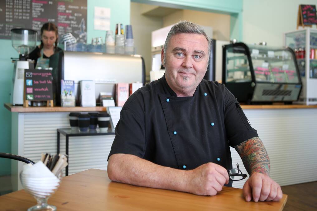 Swell news: Sea Swell Cafe's David Crowley has put many new procedures in place for dining-in on Friday at his Warilla eatery. Picture: Adam McLean. 