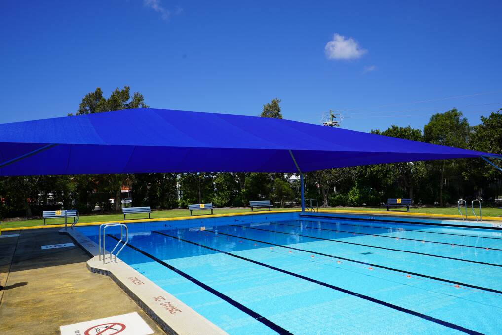 The new cover provides shade to half the length of the 25m pool. 