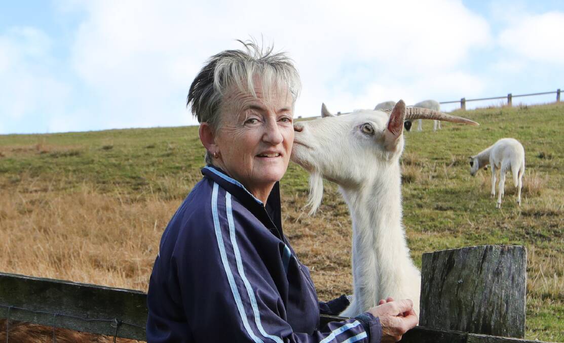 Animal therapy: Matilda's Farmyard Nursery owner Venetia Beckwith has been enjoying taking her friendly animals to residents in care homes with the help of Illawarra residents donating their Discover vouchers. Picture: Sylvia Liber.