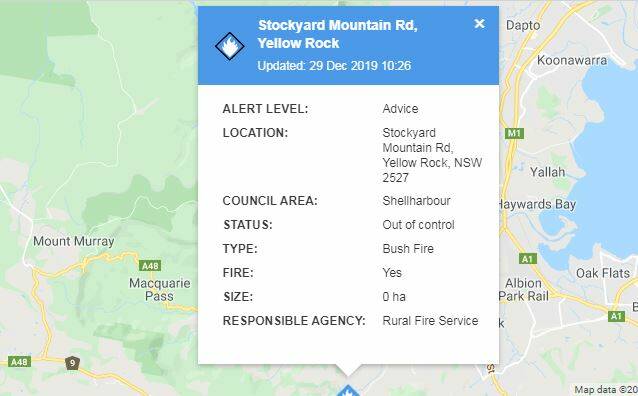 Fire crews rush to put out Yellow Rock fire near Albion Park