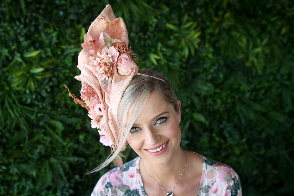 Milliner and judge: Pamela O"Brien, OF Locopa Designs, overseeing Fashions on the Field at Kembla Grange Racecourse last November. Picture: Adam McLean.
