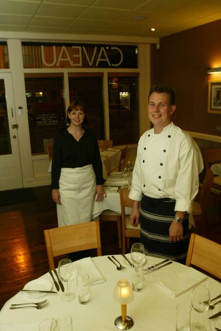 The beginning: Original owners Peter and Nicola Sheppard at The Gong's then new fine dining restaurant Caveau in 2004.
