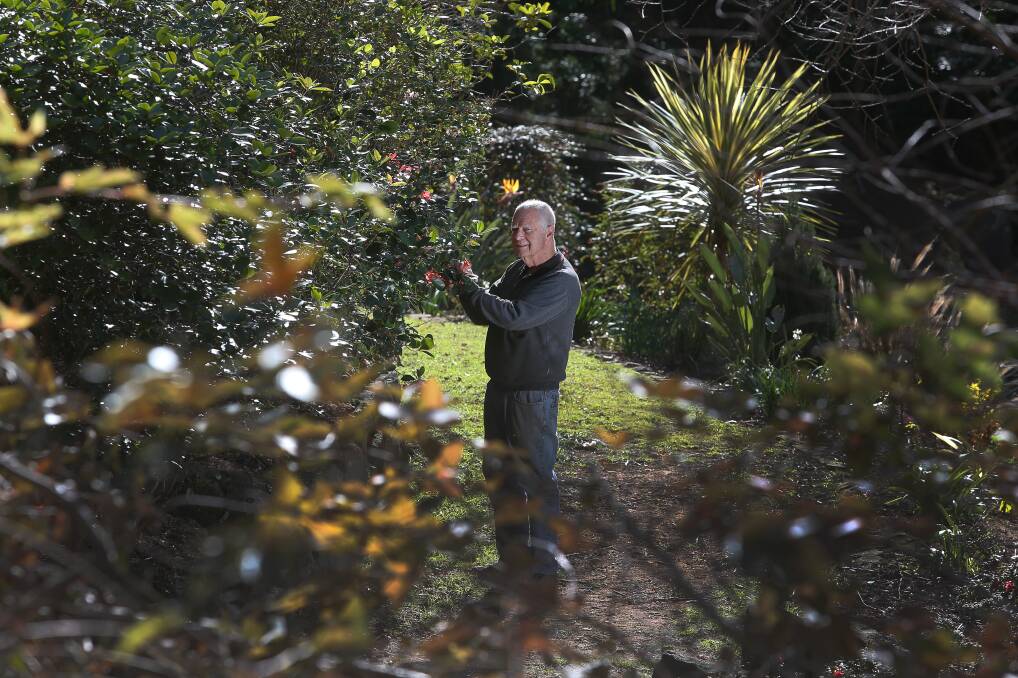 Flower power: David Stanton at the Rhododendron Park at Mount Pleasant his father Don Stanton started 50 years ago. Picture: Robert Peet.




