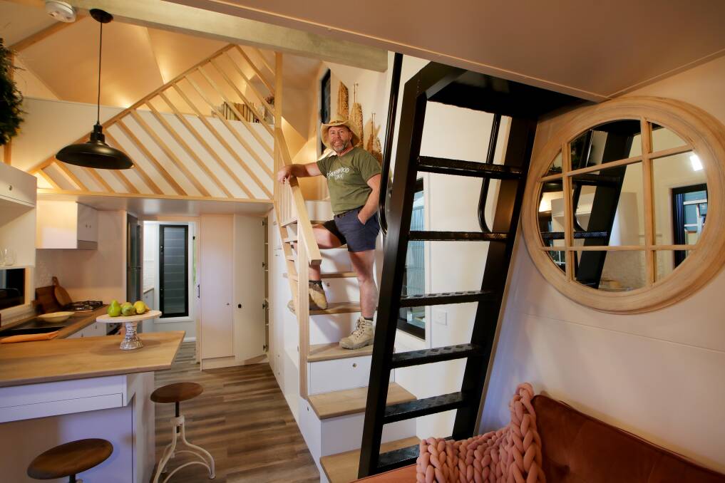 Stepping up: Rick Smith is seeing more demand for customised tiny homes. Picture: Sylvia Liber.