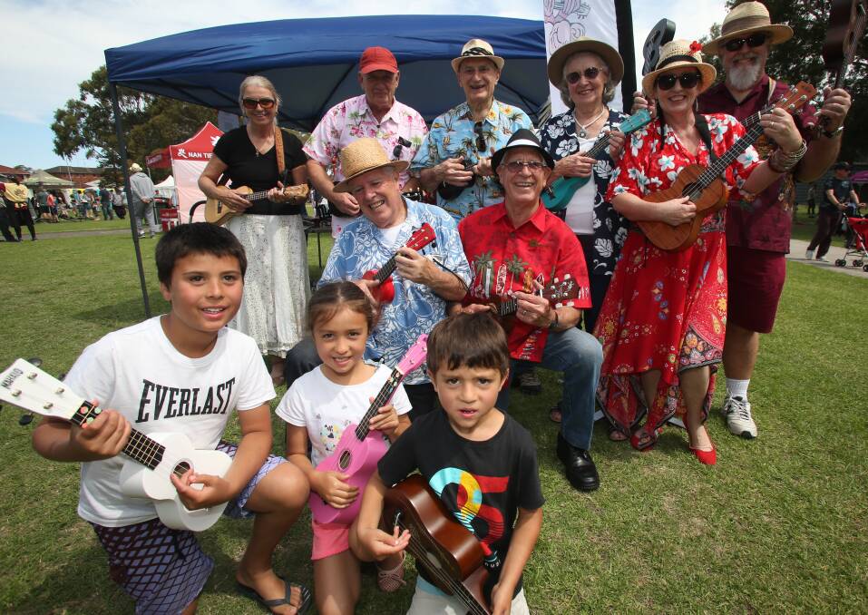 Viva La Gong: The Swingaleles were seen by thousands of people in MacCabe Park on Saturday. Picture: Georgia Matts.
