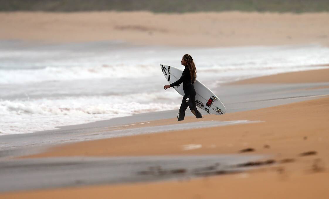 Pristine: A copetitor at this month's WSL Junior Championships at Bombo Beach. Picture: Sylvia Liber.




