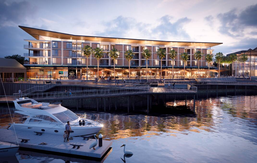 Artists impression: New soon to open Waterfront Dining Precinct at Shellharbour Marina, Shell Cove.

