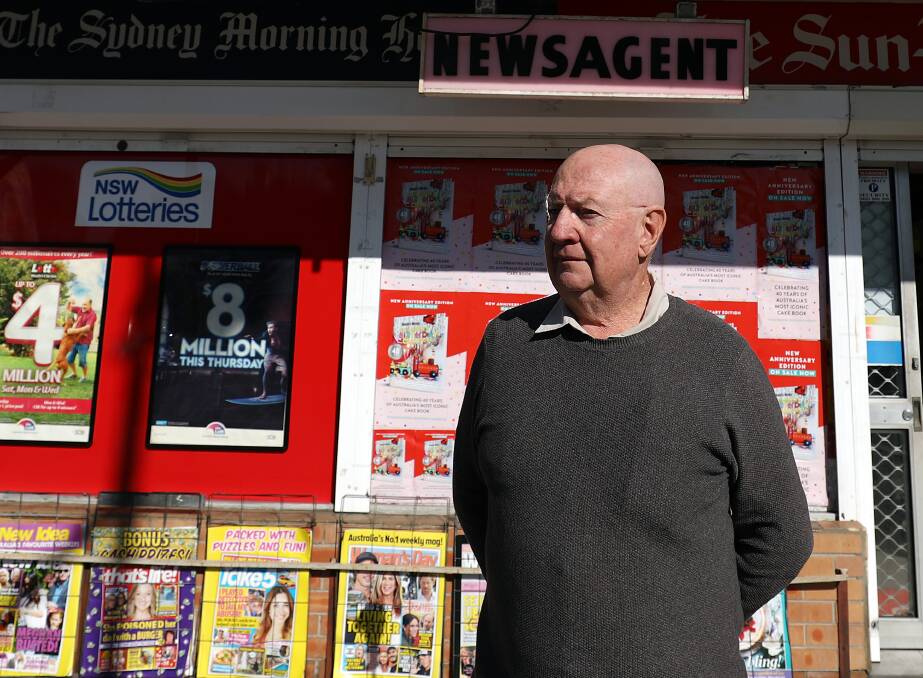 Much loved newsagent: Ray Sheehan is about to retire from the business his parents acquired in the 1966 and he himself has run for more than 40 years. Picture: Adam McLean. 