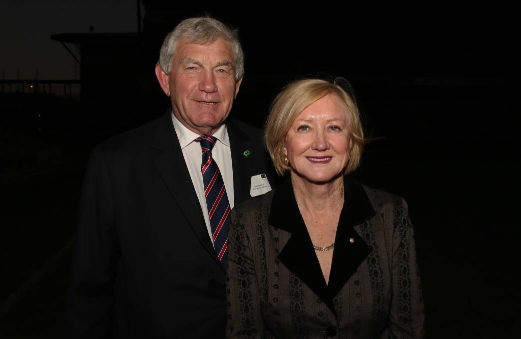 Leader acknowledged: Former IBC president Terry Wetherall with Janine Cullen who has just finished her second term as president of the Regional Advisory Council. Picture: Greg Ellis.
