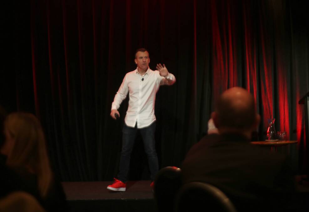 Captivating and entertaining: Steve Sammartino had everyone thinking about the future at The Illawarra Connection on Tuesday. Pic: Greg Ellis. 