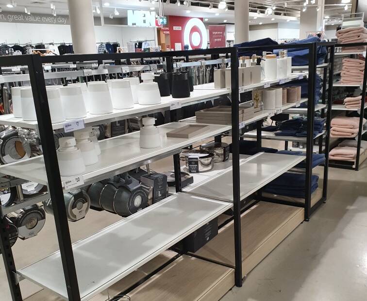 Shelves were looking bare in some Wollongong stores on the weekend.
