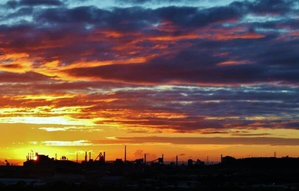 New opportunities: The sun rises on a new era in the use of local steel in NSW. Picture: Greg Ellis.
