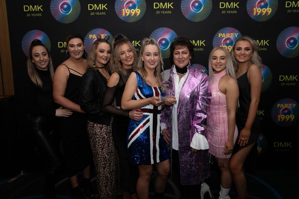 Winning team: Karen Meiring de Gonzalez and her Skin Correctives team from Wollongong and Shellharbour celebrate two awards from DMK in Sydney.


