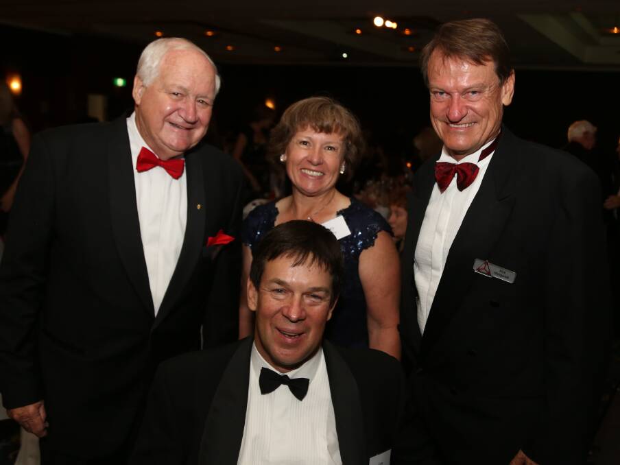 Making new connections: TIC president Roger Summerill with Jenny Bailey, Nick Hartgerink and Sam Bailey (front). Picture: Greg Ellis.
