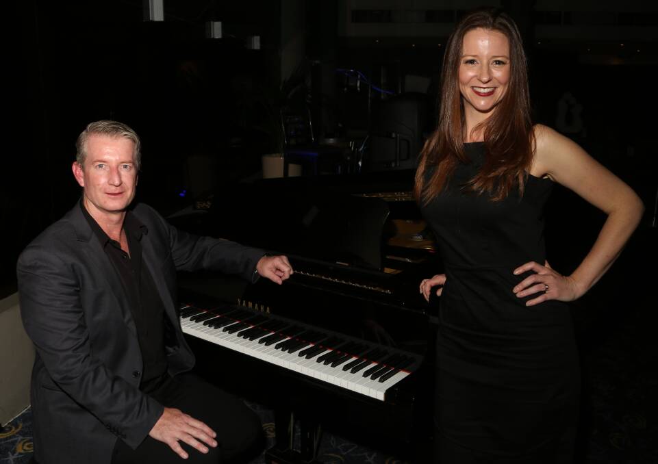 Doux Ame: Neil Taylor and Jackie Bennett in the Lobby Bar at the Novotel Wollongong Northbeach. Picture: Greg Ellis.


