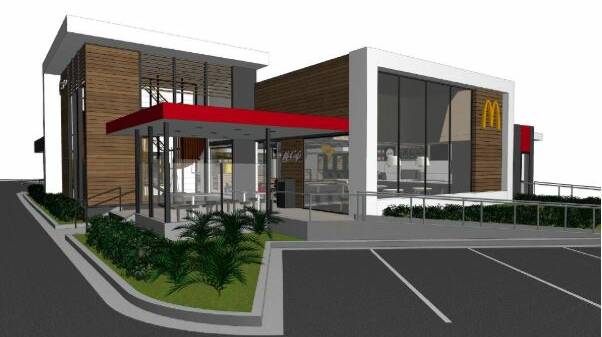 An artists impression of what the new McDonald's Warilla will look like in two weeks.
