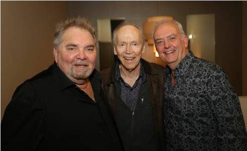 Aussie rock royalty: Doug Parkinson, Graham Wilson and Robert Specogna at Centro CBD in 2015. Picture: Greg Ellis.
