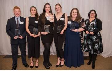 Illawarra and South Coast Training Award winners: Thomas Burn, Emarni Cooke, Samantha Trotter, Georgia Patmore, Hayley Cayir and Chloe Herbert.
