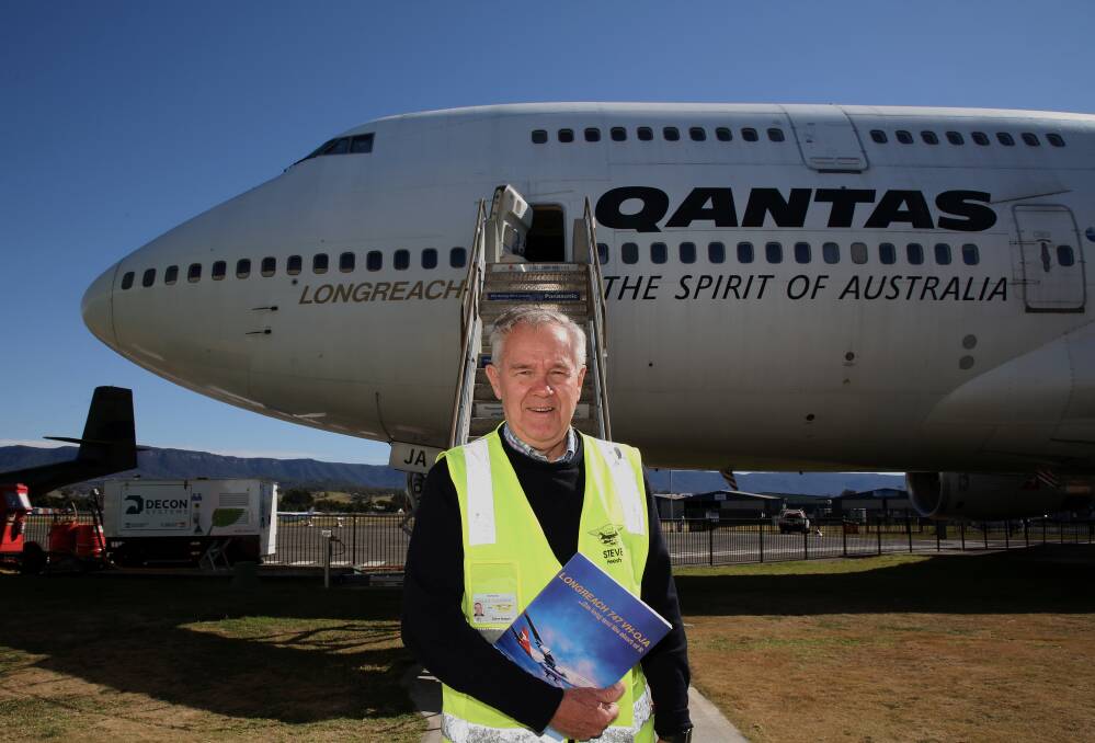Aviation author and historian: Steve Heesh has written a book about the record breaking Boeing 747 at HARS. Picture: Greg Ellis. 