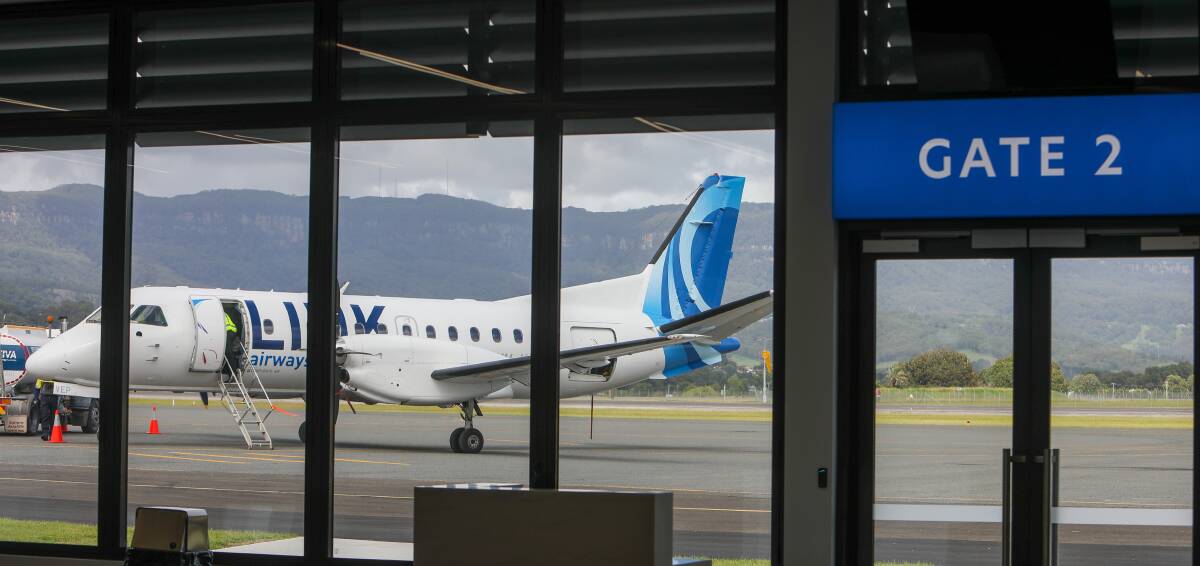 Small regional airport of year: View from the new passenger terminal at Shellharbour Airport.