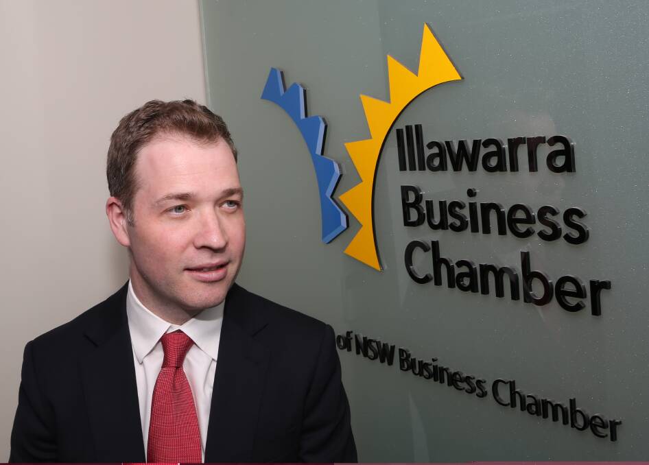 Fighting hard: Illawarra Business Chamber executive director Adam Zarth. Picture: Greg Ellis. 