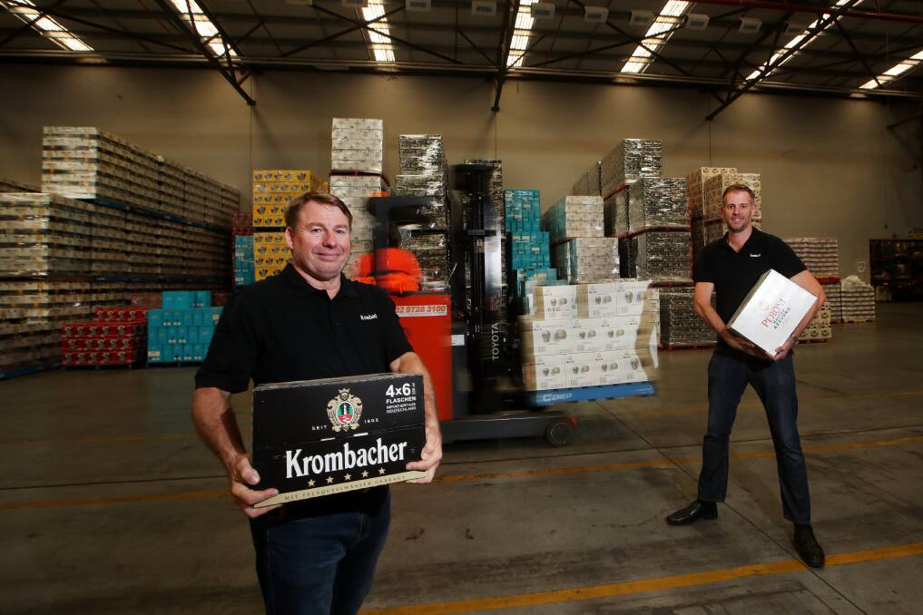 New alcohol delivery service: Dale Ledger and James Heighley at GoodDrop.com.au. Picture: Sylvia Liber. 