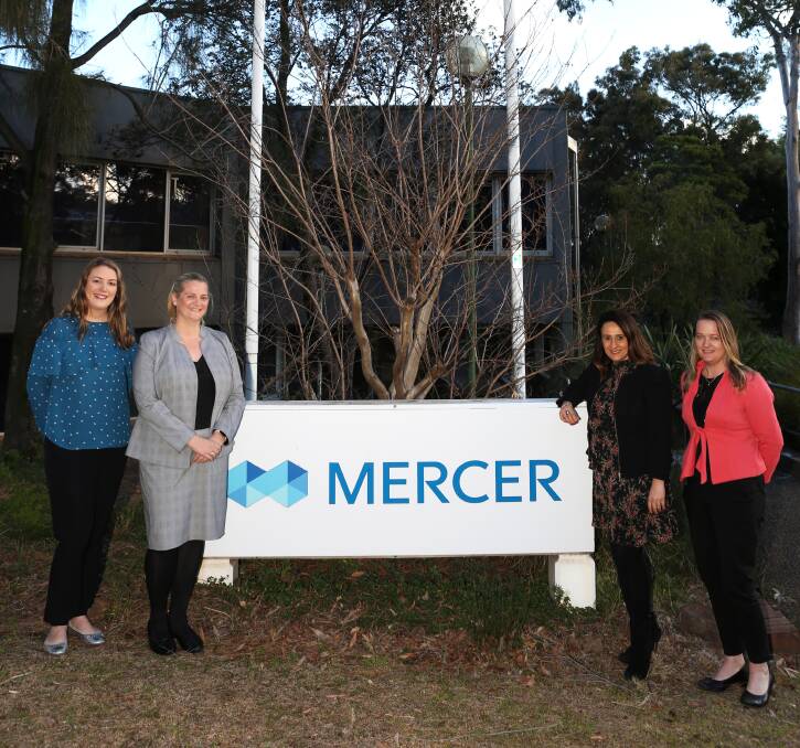 Mentors and mentees: Natasha Potter, Renee Whiteside, Annalisa Peiris and Vikki Weston will be among around 100 people taking part in the first Mentor Walk in Wollongong on Friday morning. Picture: Greg Ellis.
 